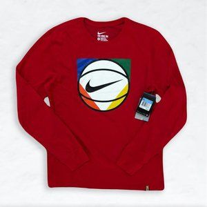NEW Nike Longsleeve Multi Color Basketball Longsleeve Red Size Medium NWT Swoosh